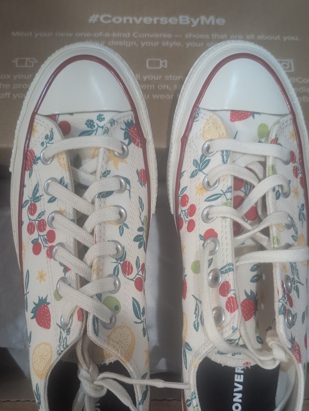 NEW Converse Low-Top Sneakers in White with Fruit Print - Unisex - Picture 10 of 10